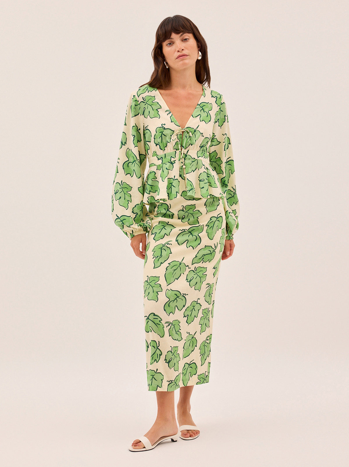 Laurel Green Vine Leaf Skirt