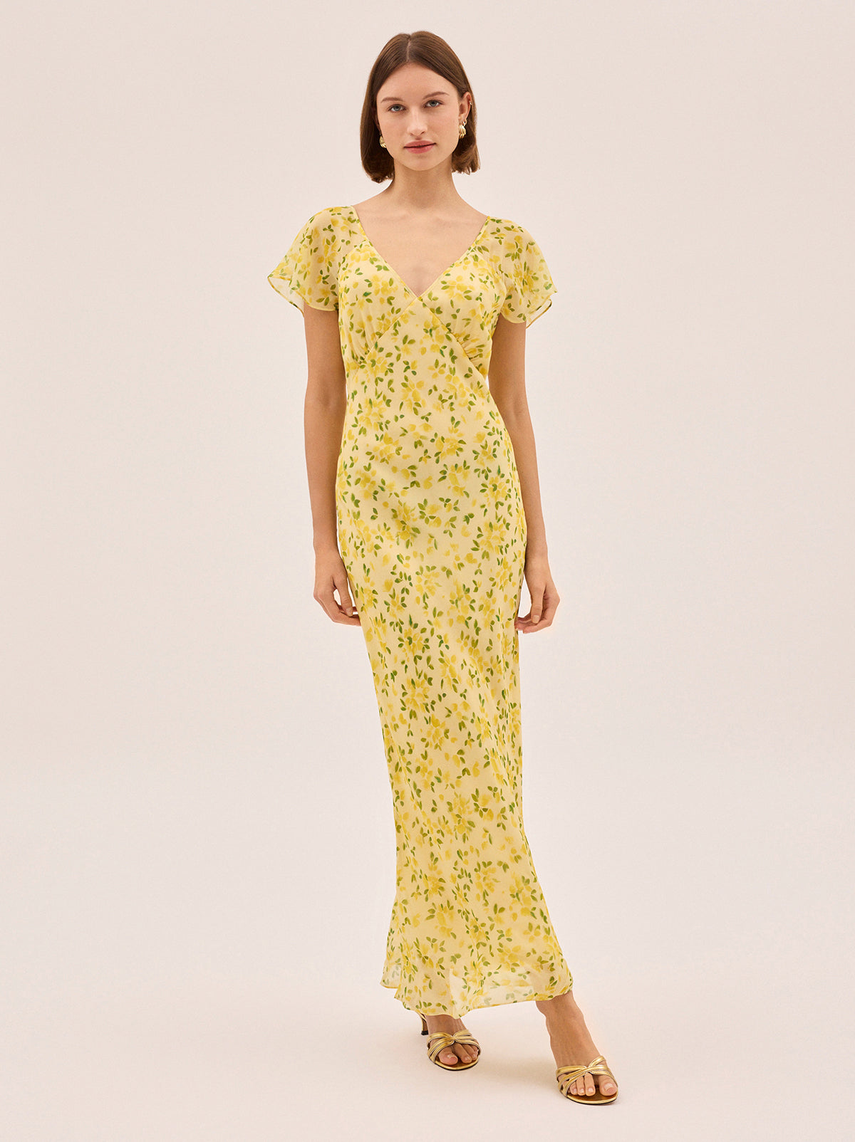 Libby Butter Petal Print Dress