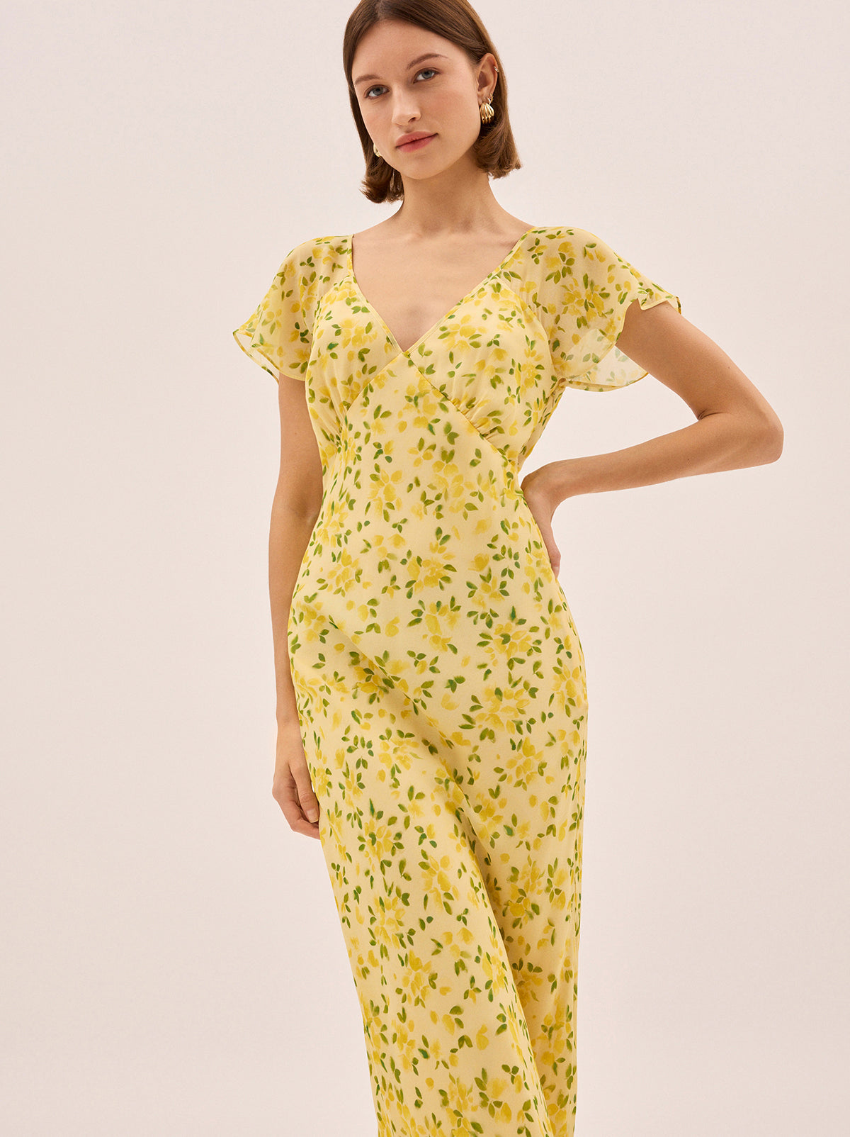 Libby Butter Petal Print Dress