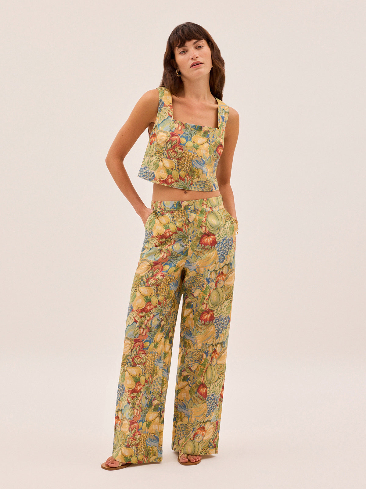 Maeve Fruit Print Top