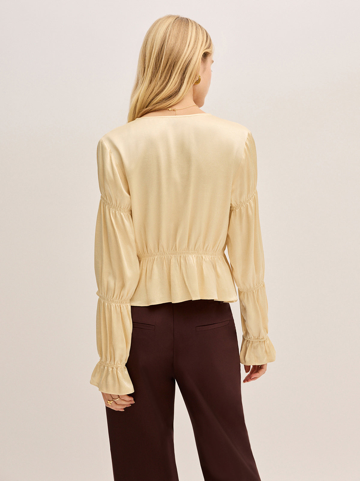Maia Butter Yellow Satin Top