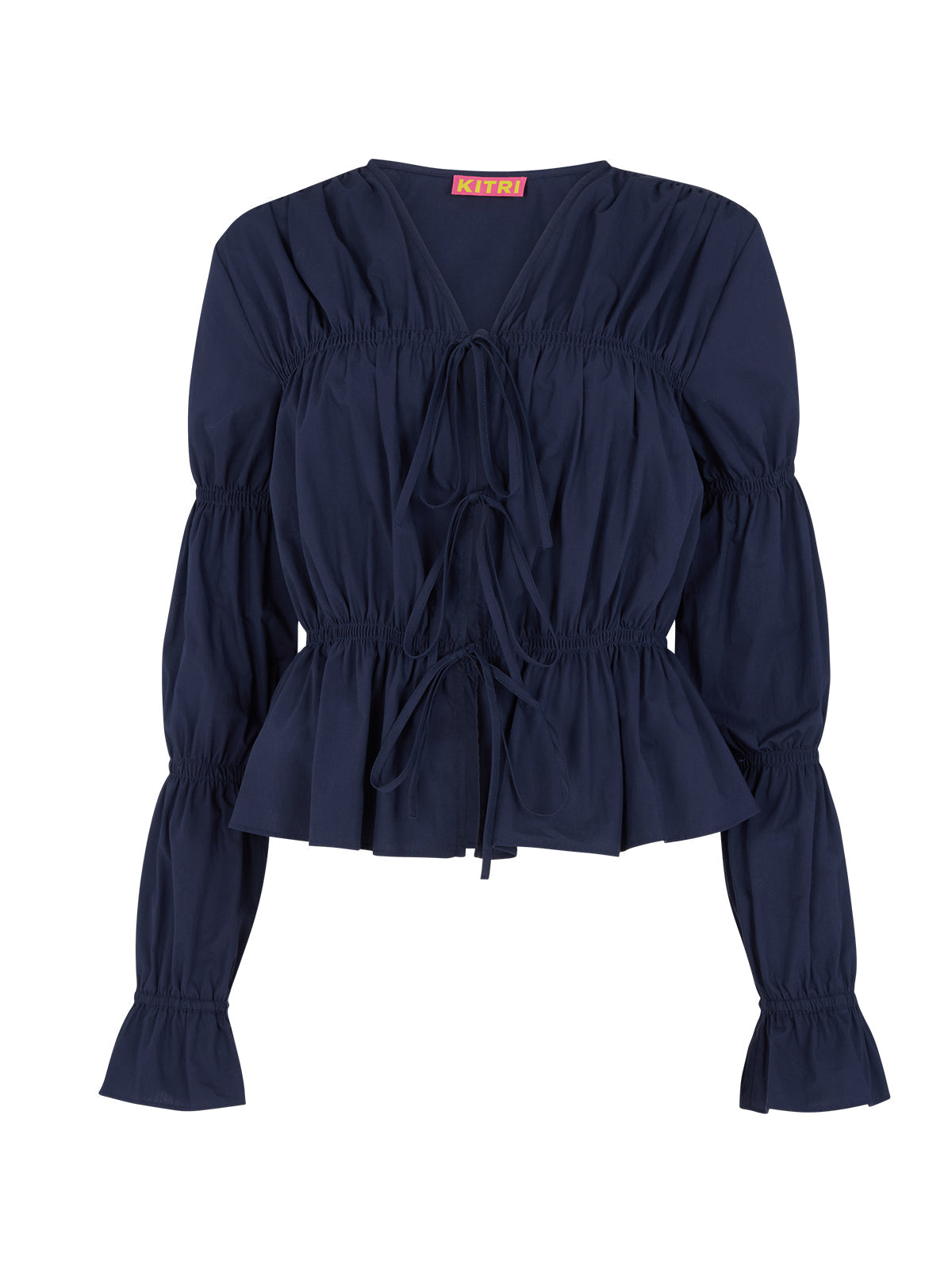 Maia Navy Cotton Top