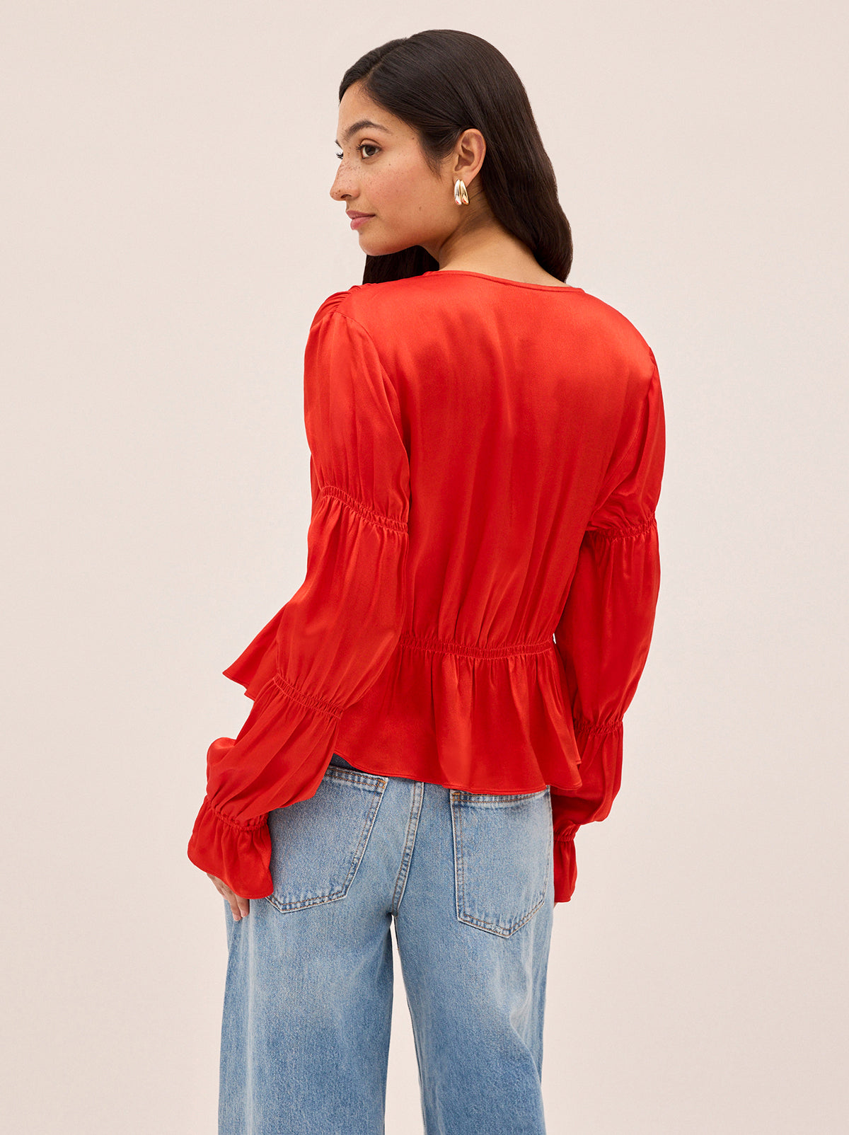 Maia Red Satin Top