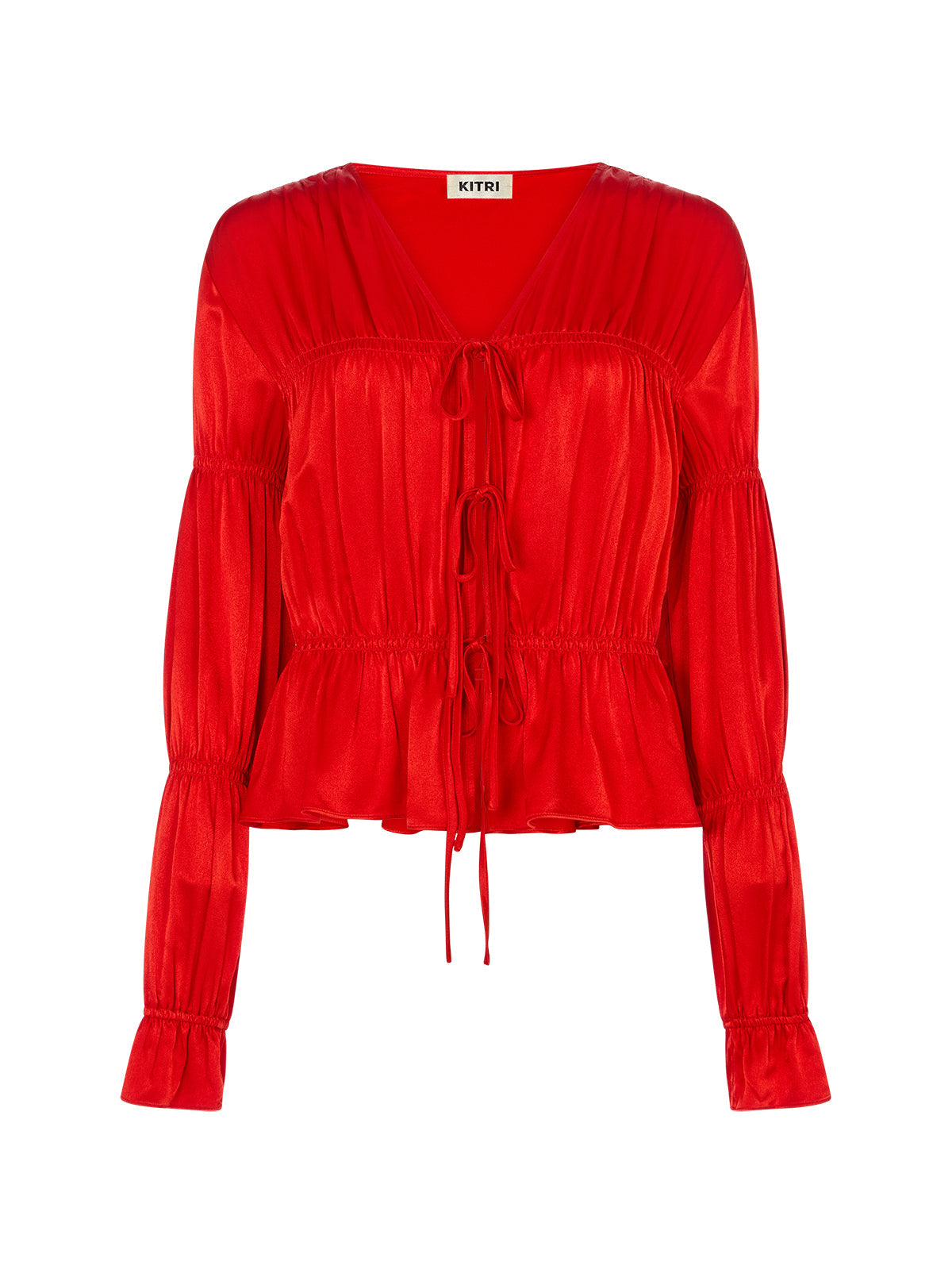 Maia Red Satin Top