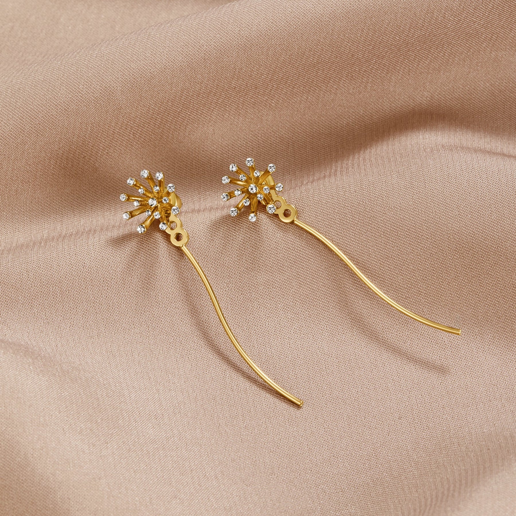 Make A Wish Dandelion 18K Gold Earrings