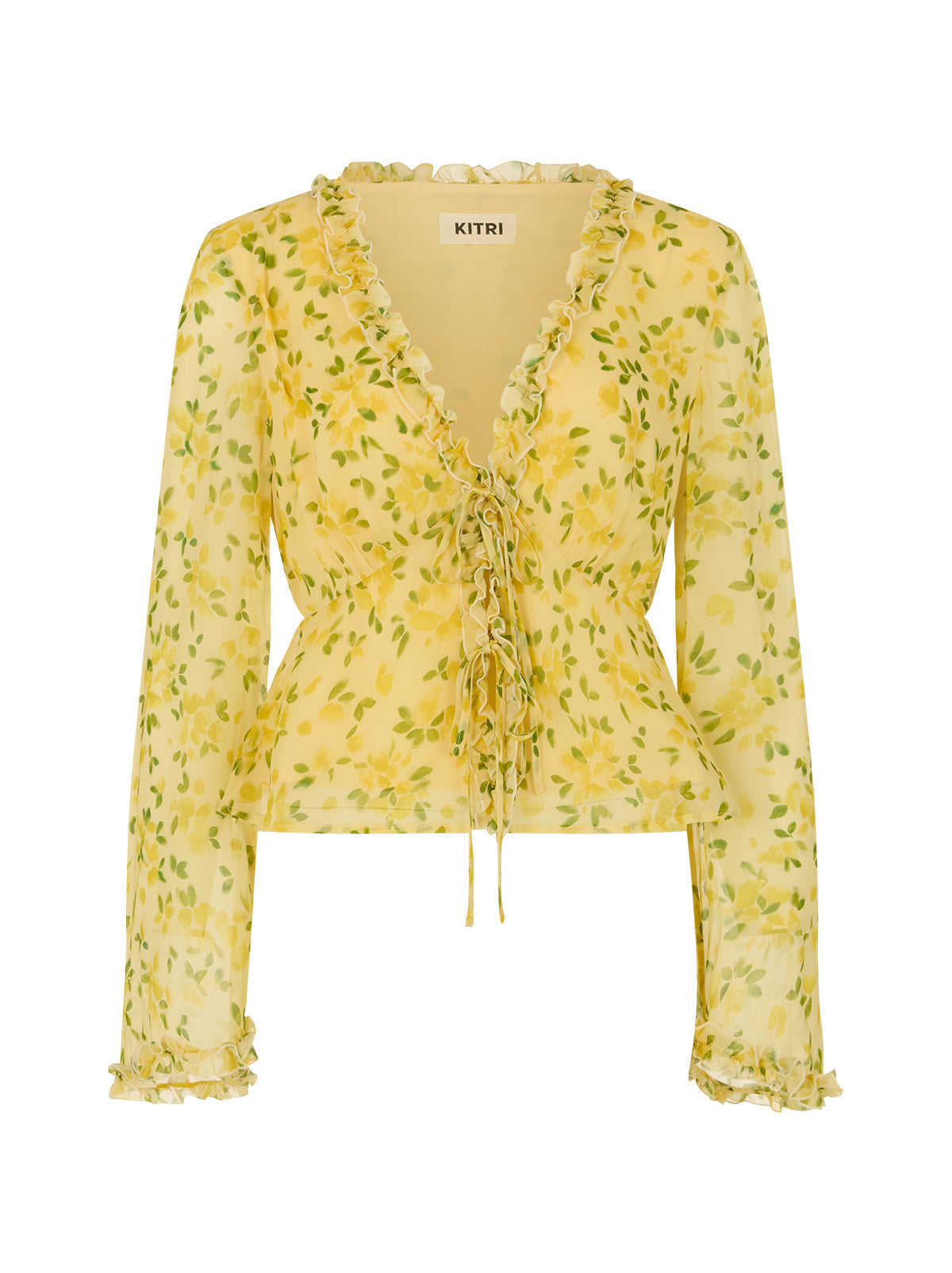 Marcia Butter Petal Print Top