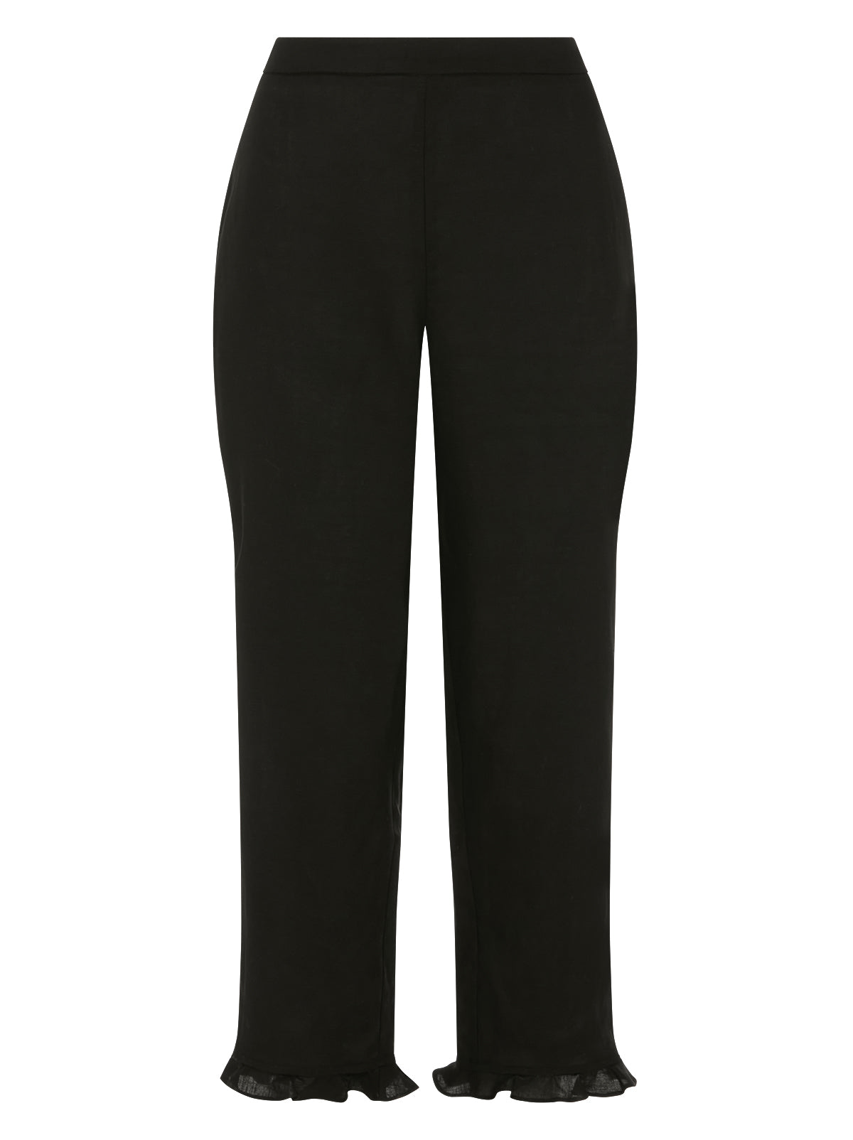Martha Black Linen Blend Capri Trousers