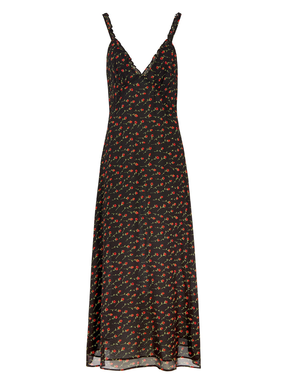 Norah Black Rose Print Dress