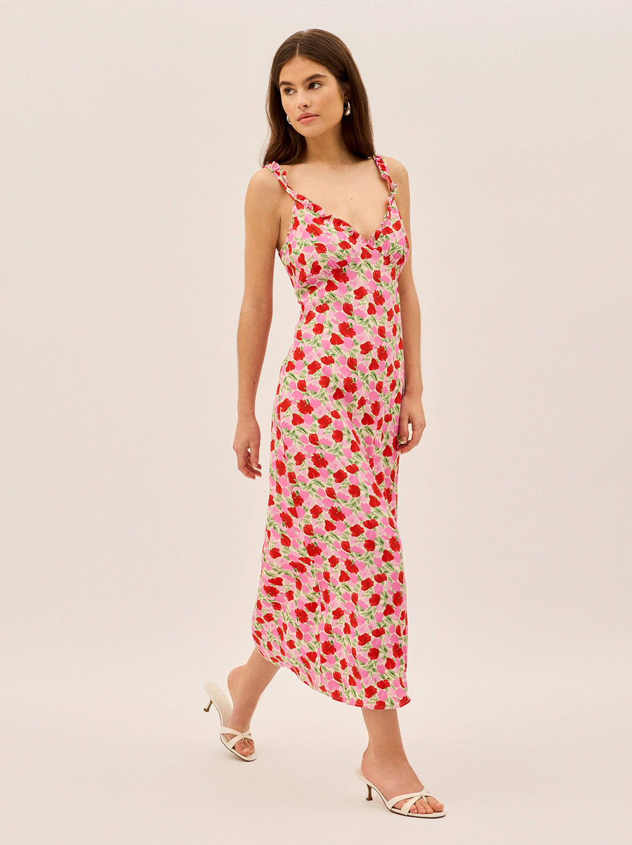 Norah Pink Floral Print Dress