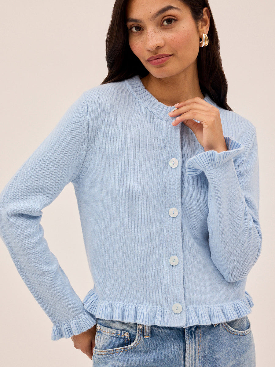 Odile Powder Blue Knit Cardigan