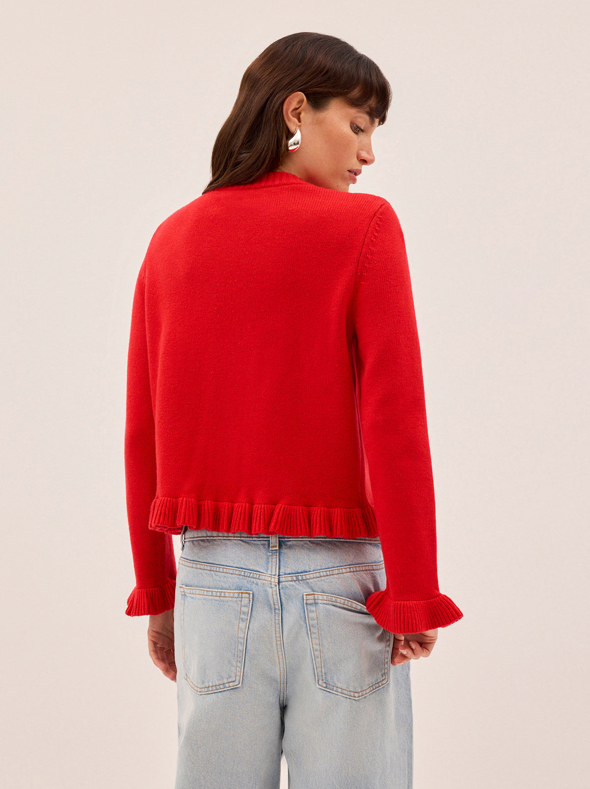 Odile Red Knit Cardigan