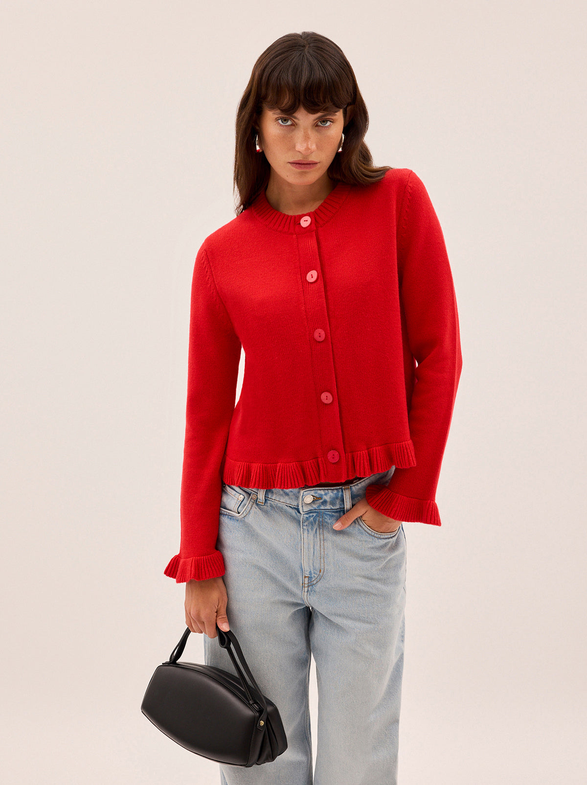 Odile Red Knit Cardigan