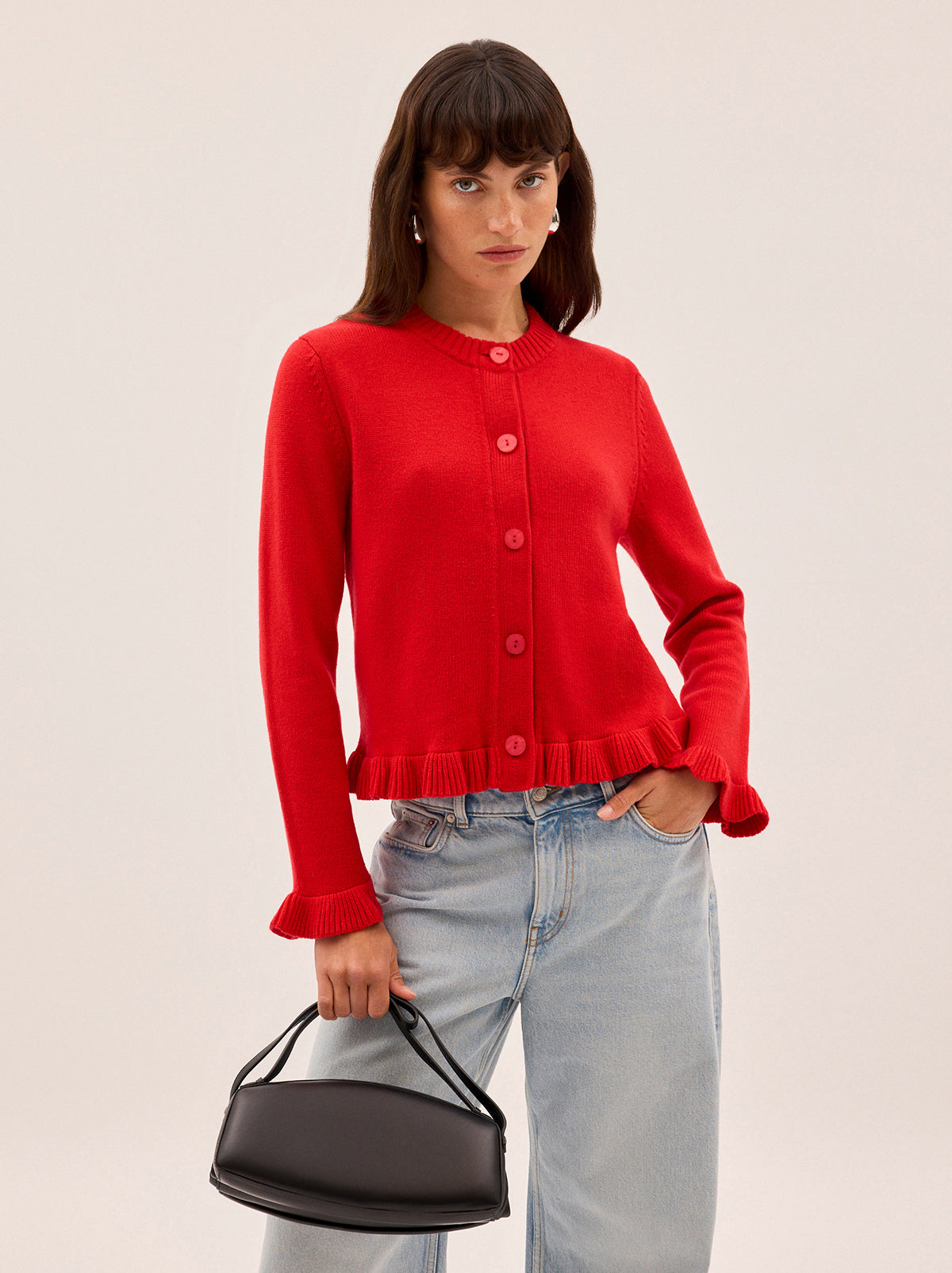 Odile Red Knit Cardigan