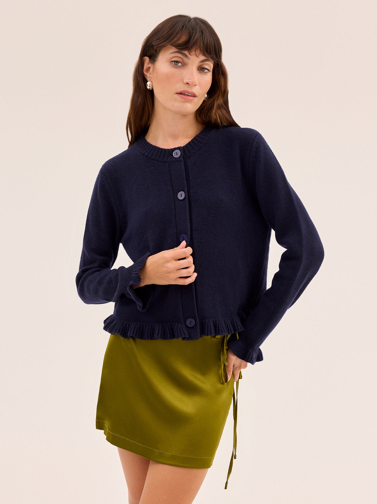 Odille Navy Knit Cardigan