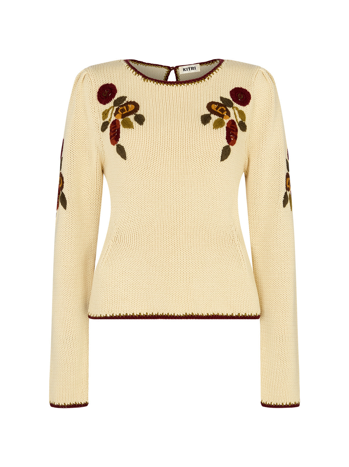 Renata Ivory Hand-Embroidered Jumper