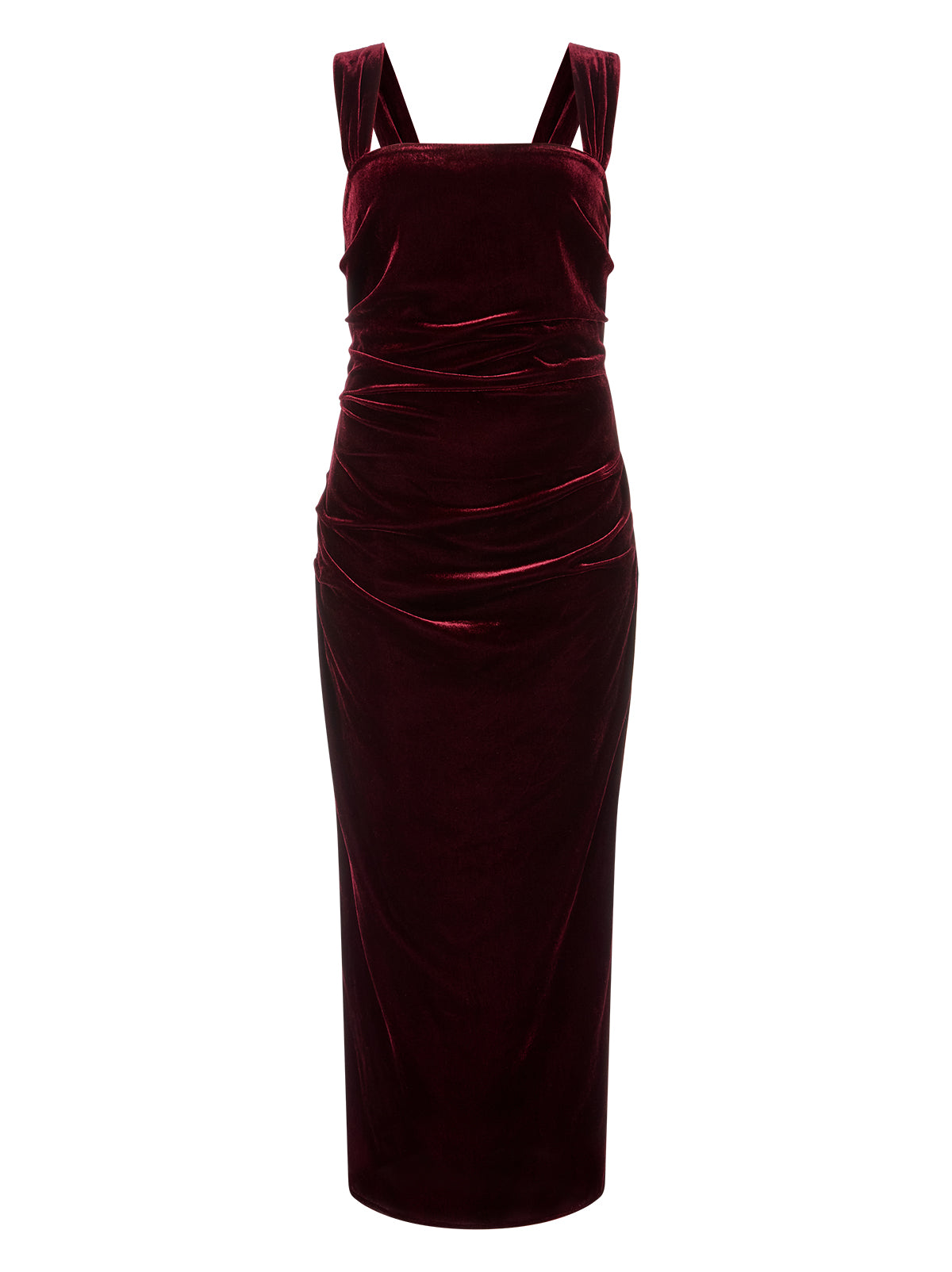 Rita Burgundy Velvet Dress