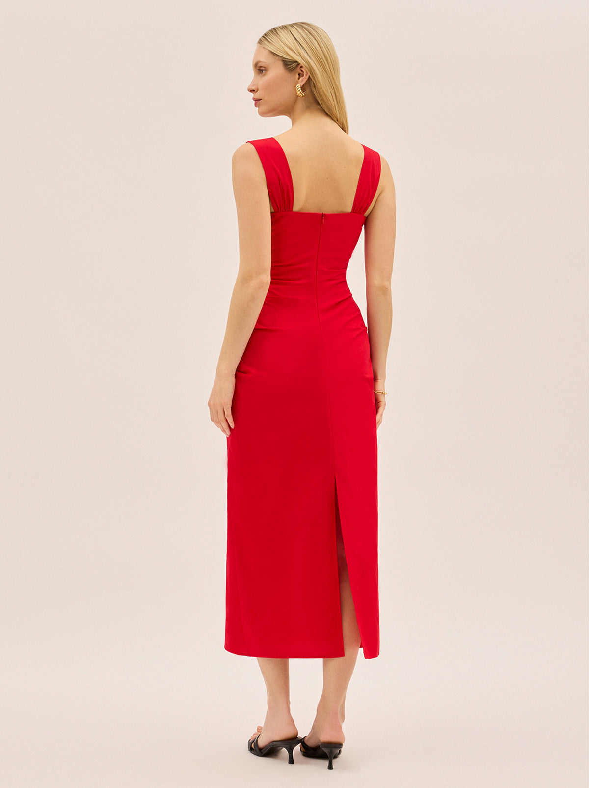 Rita Red Cotton Dress