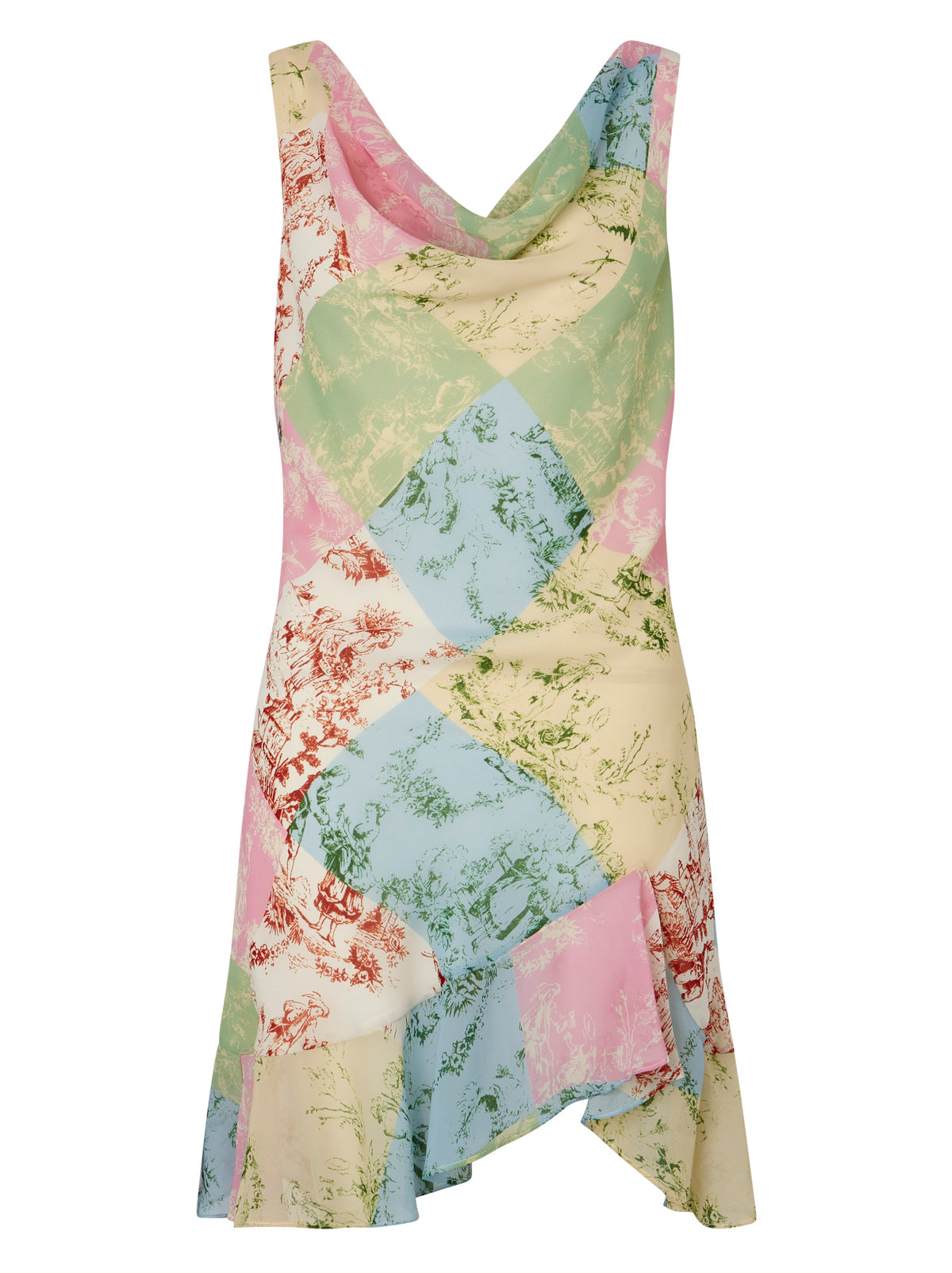 Roberta Patched Toile De Jouy Mini Dress