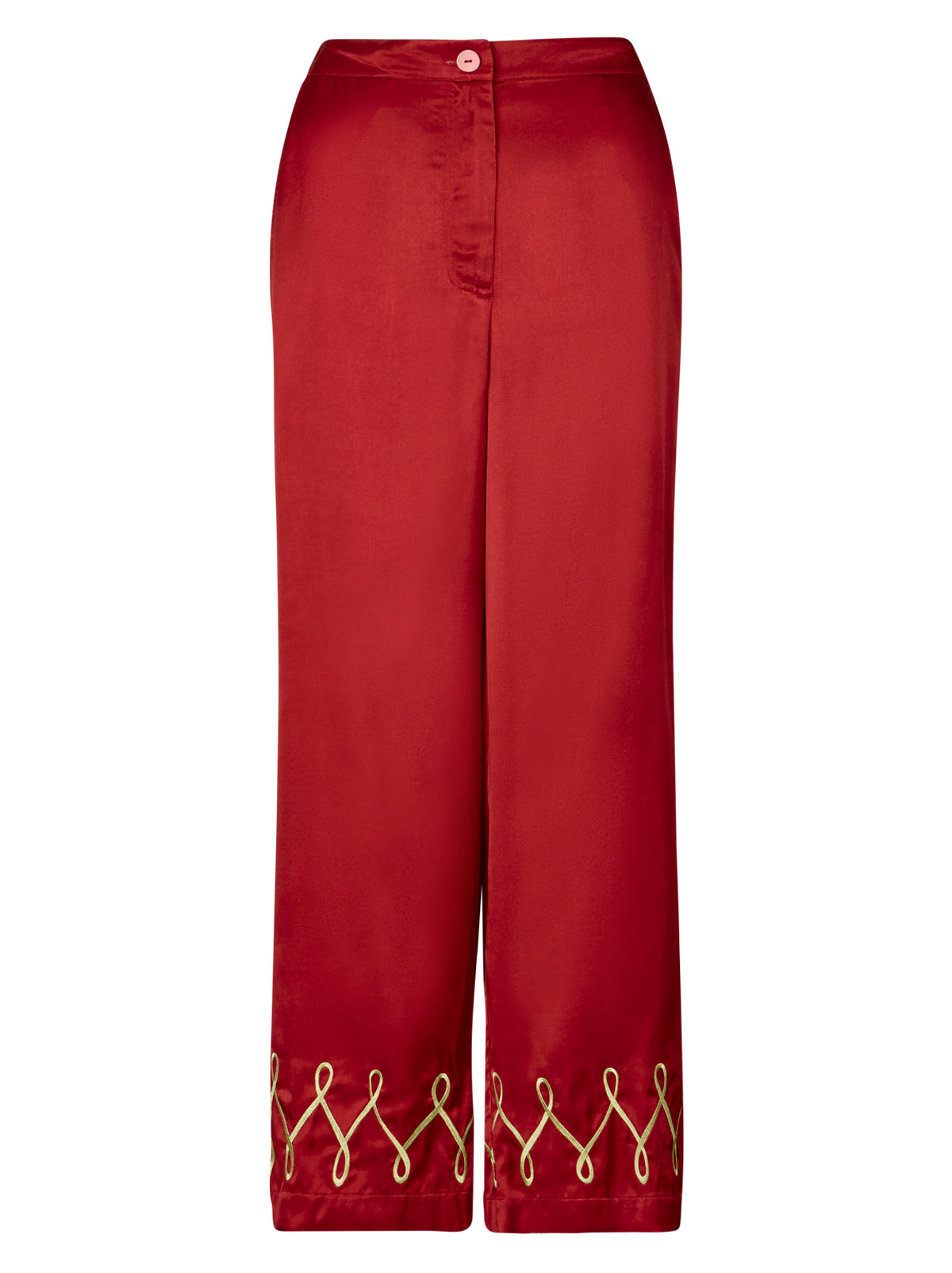 Romina Merlot Cygnus and Lyra Embroidered Trousers