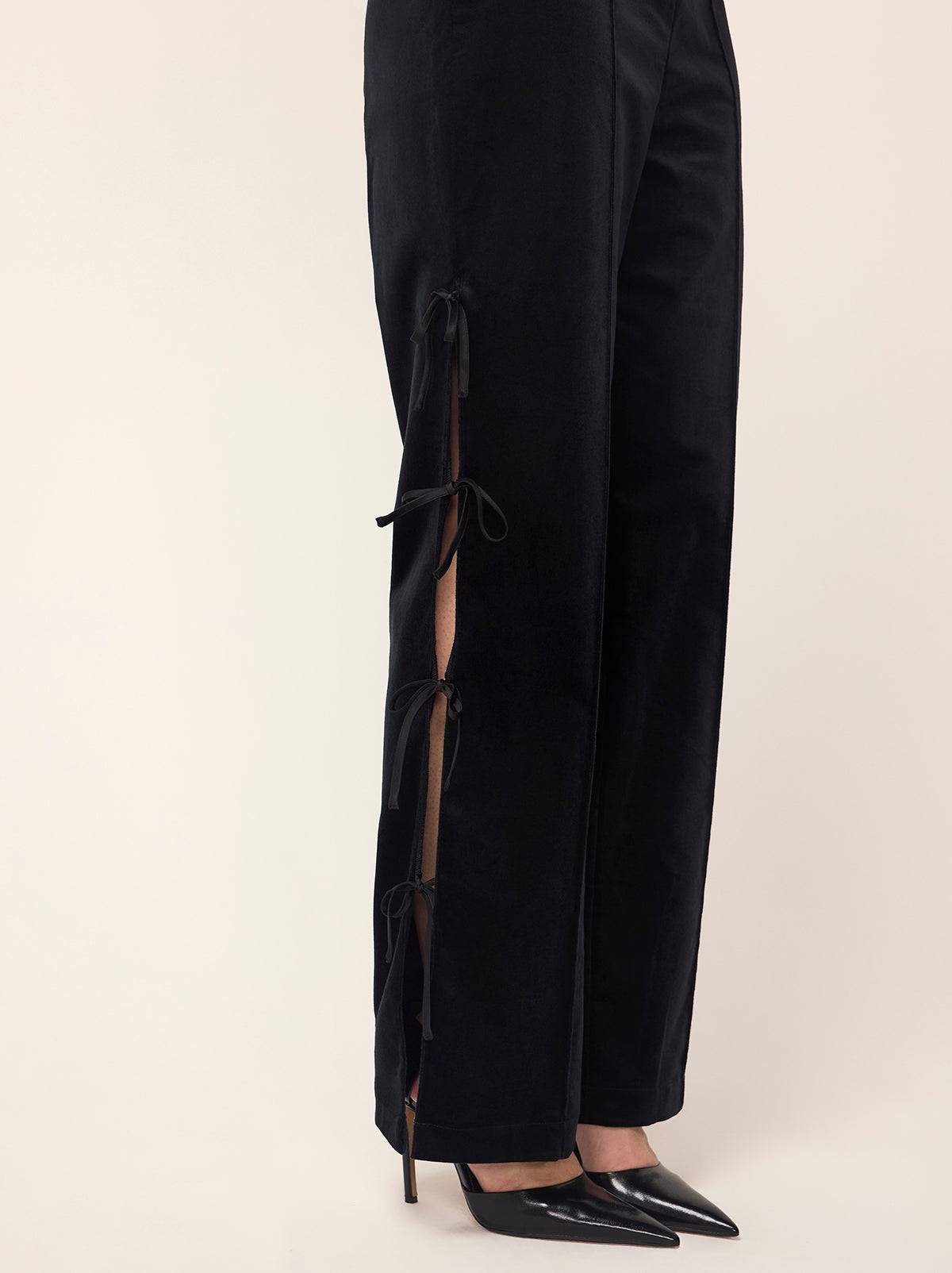 Rosamund Black Velvet Trousers
