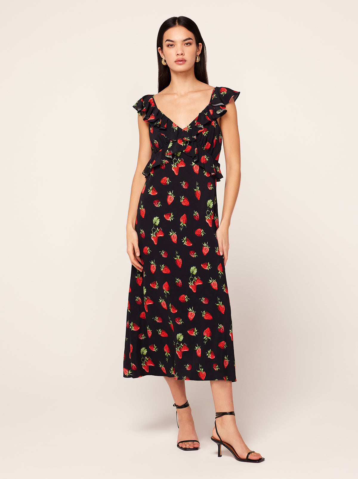 Rosemary Berry Print Midi Dress
