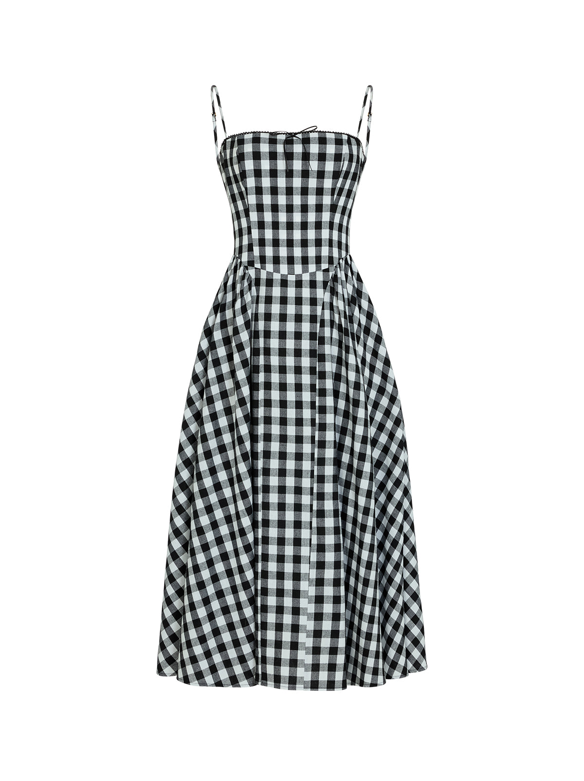 Sabrina Gingham Linen Blend Dress