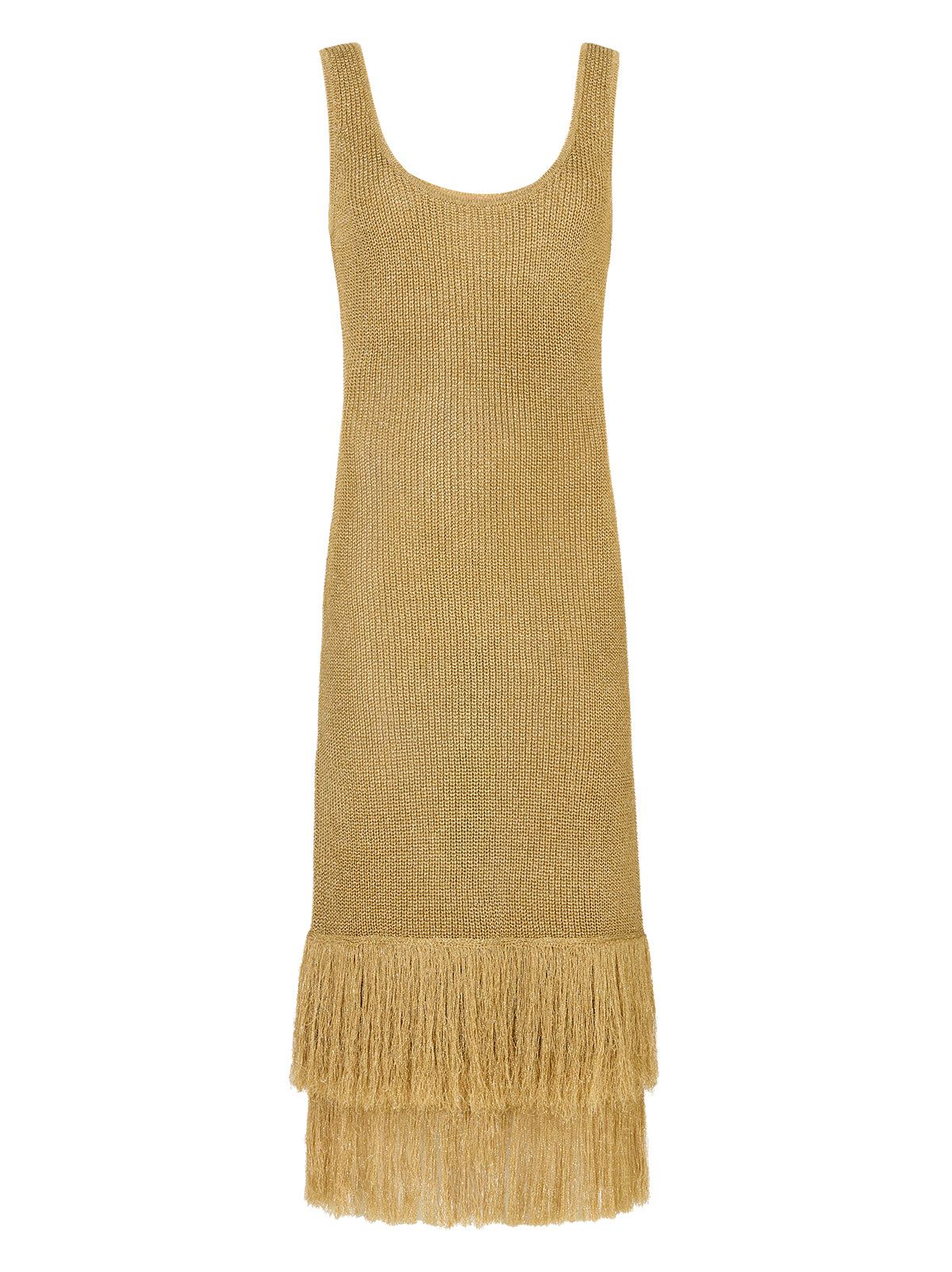 Sandra Gold Lurex Knit Dress