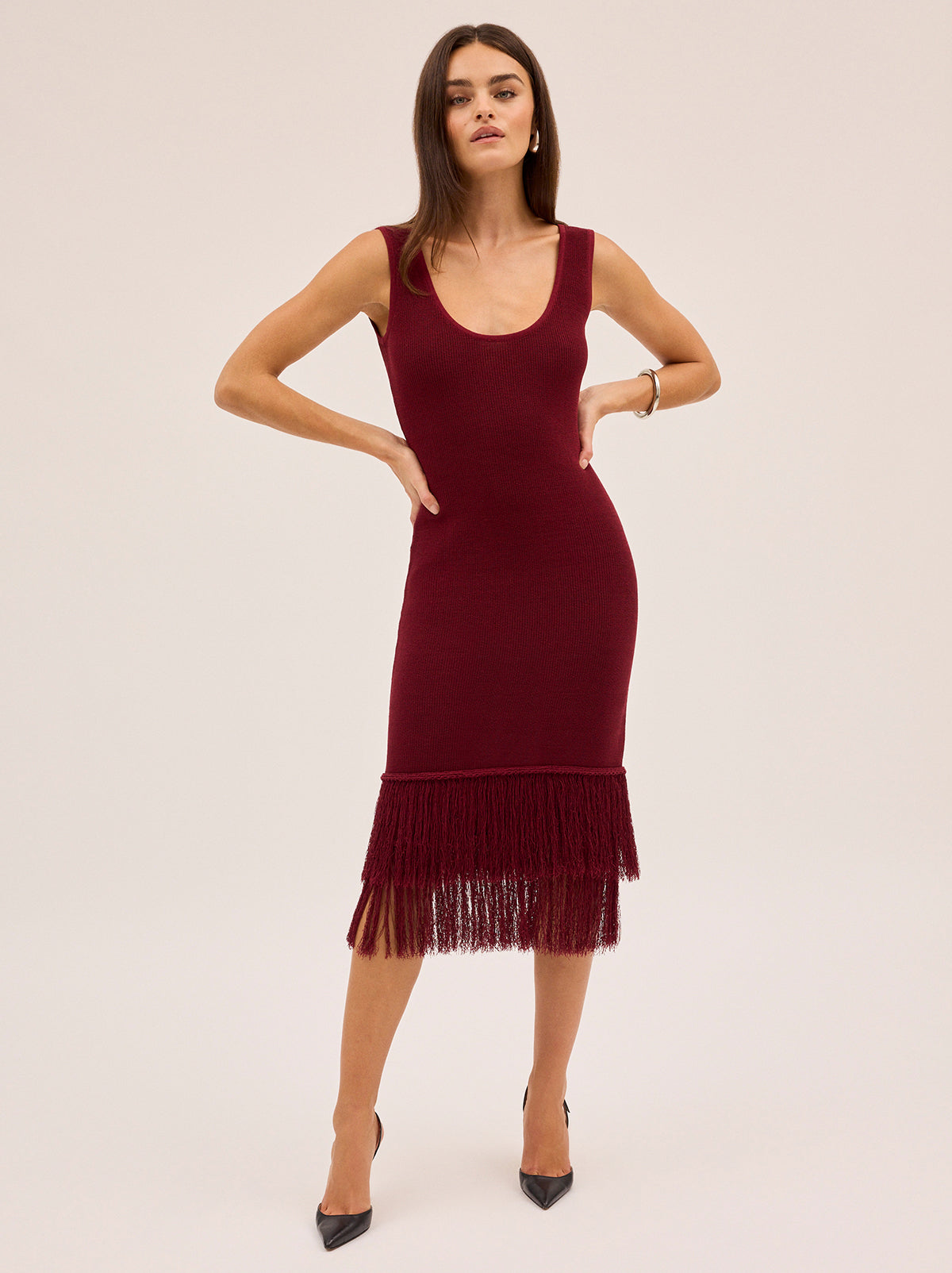 Sandra Red Knit Dress