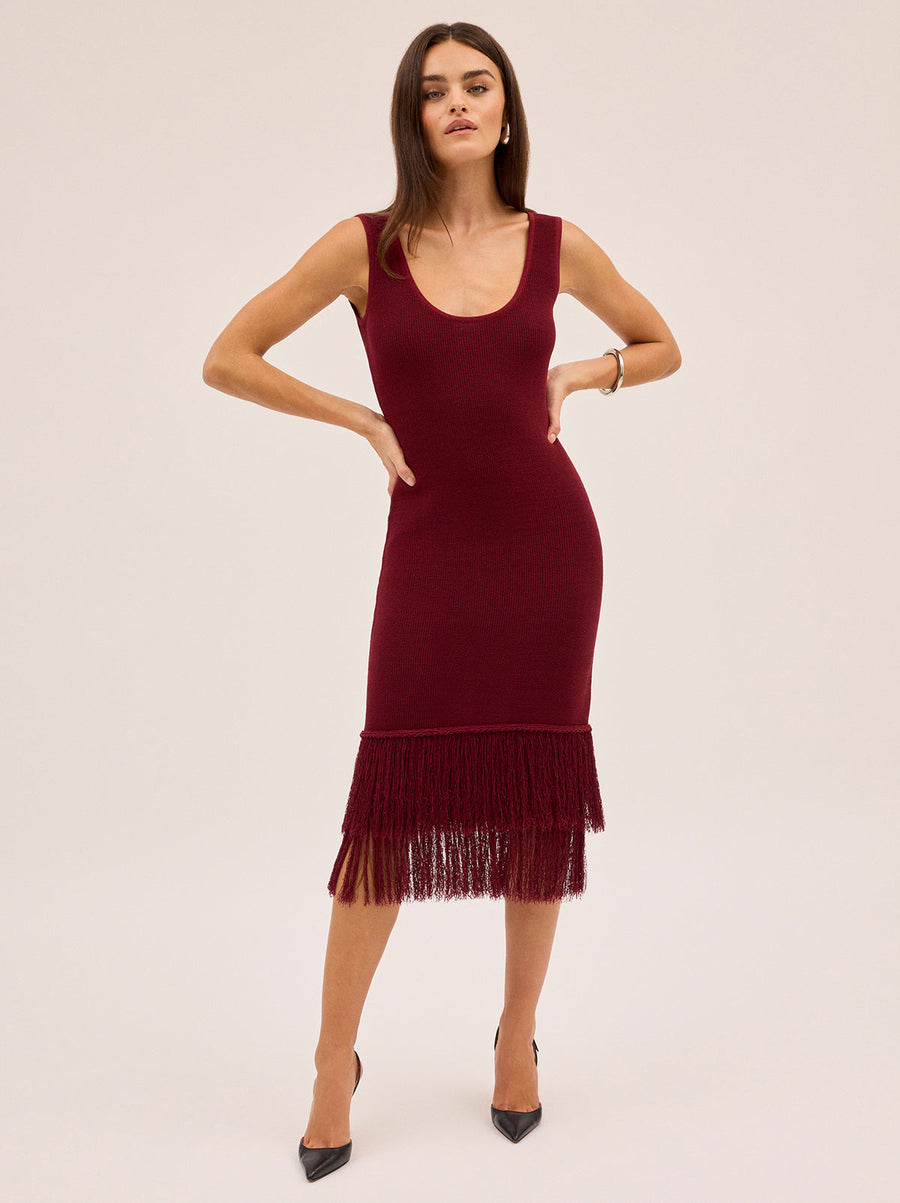 Sandra Red Knit Dress