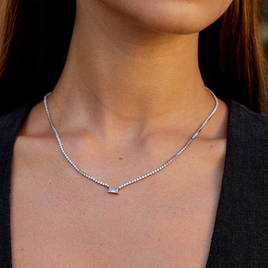 Silver Luxe Crystal Necklace