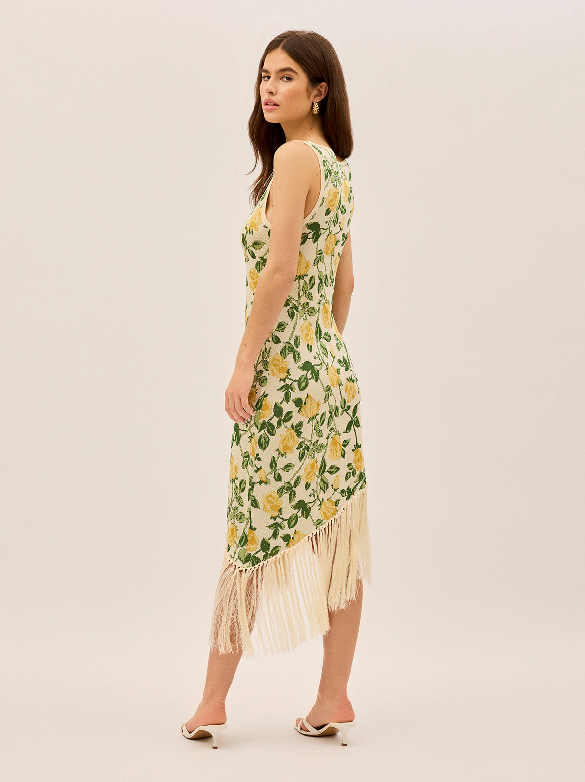 Tabara Yellow Rose Knit Dress