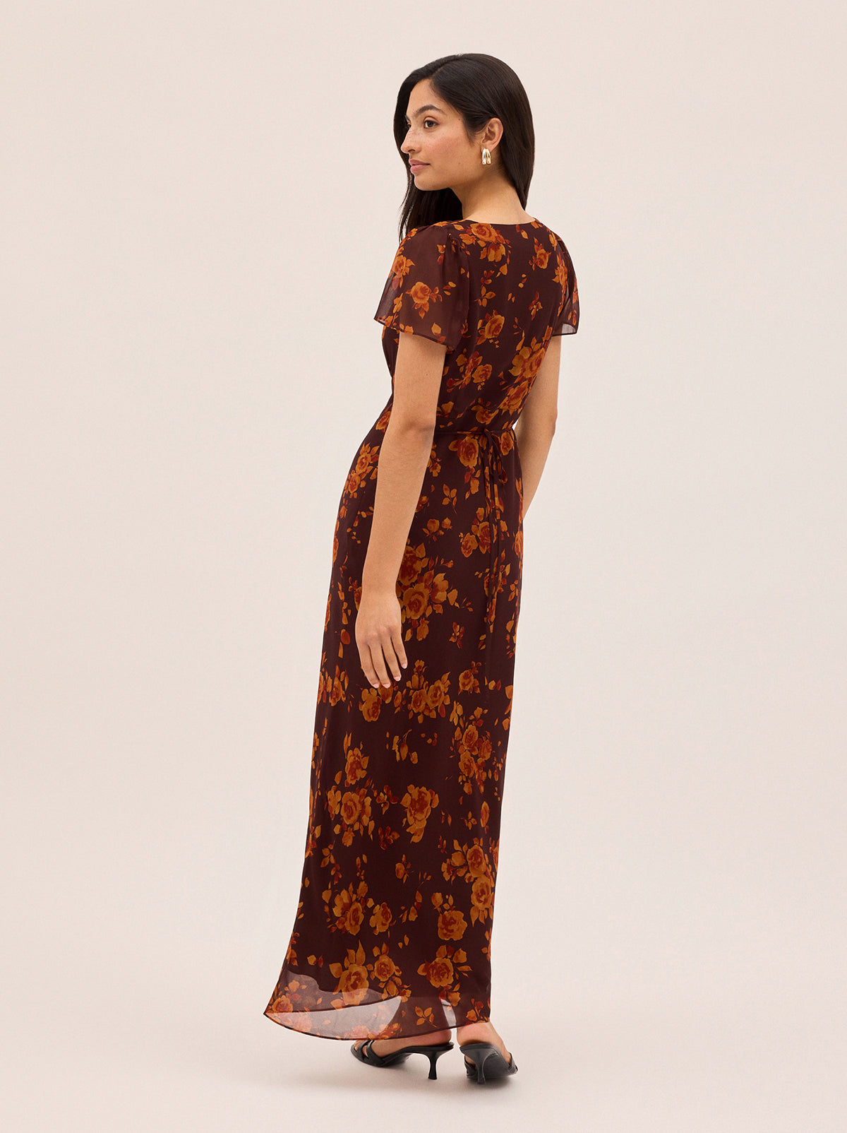 Talia Autumn Rose Print Dress