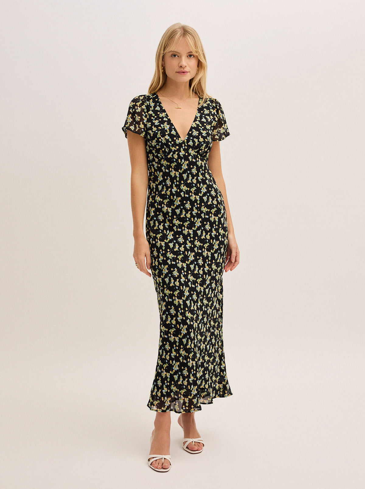 Talia Black Cherry Print Dress