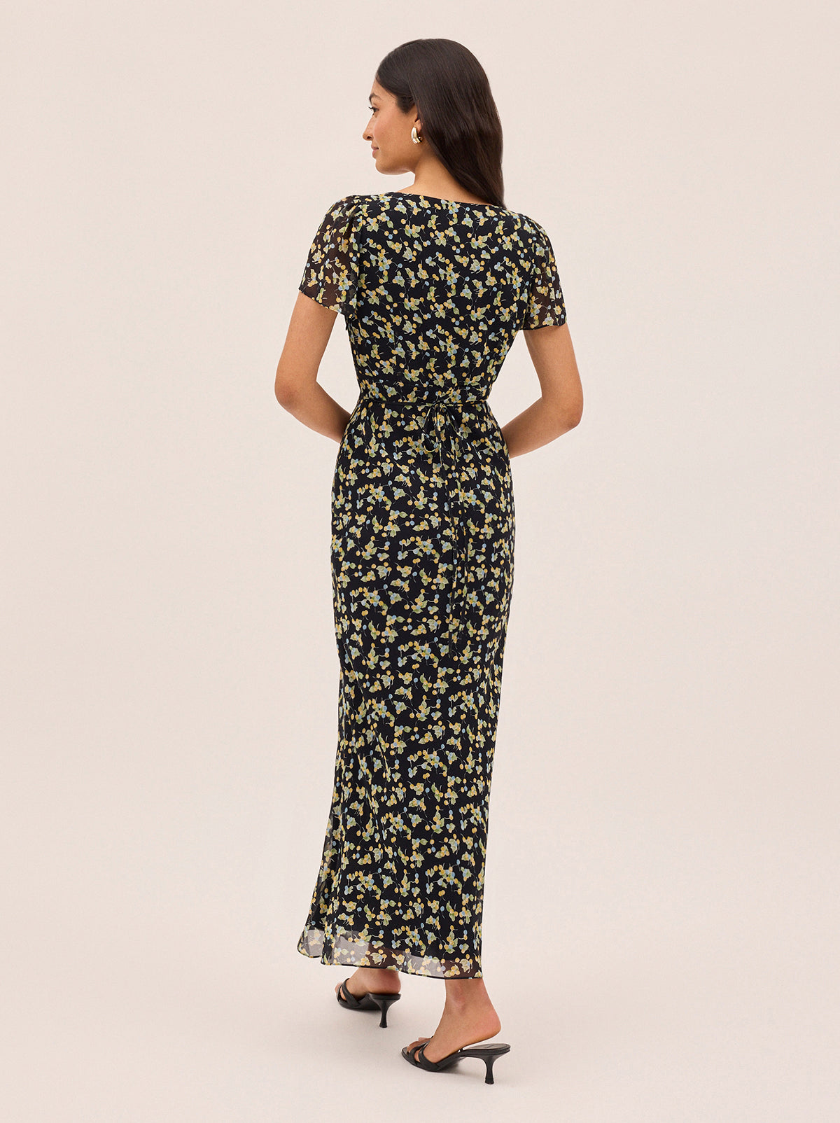 Talia Black Cherry Print Dress