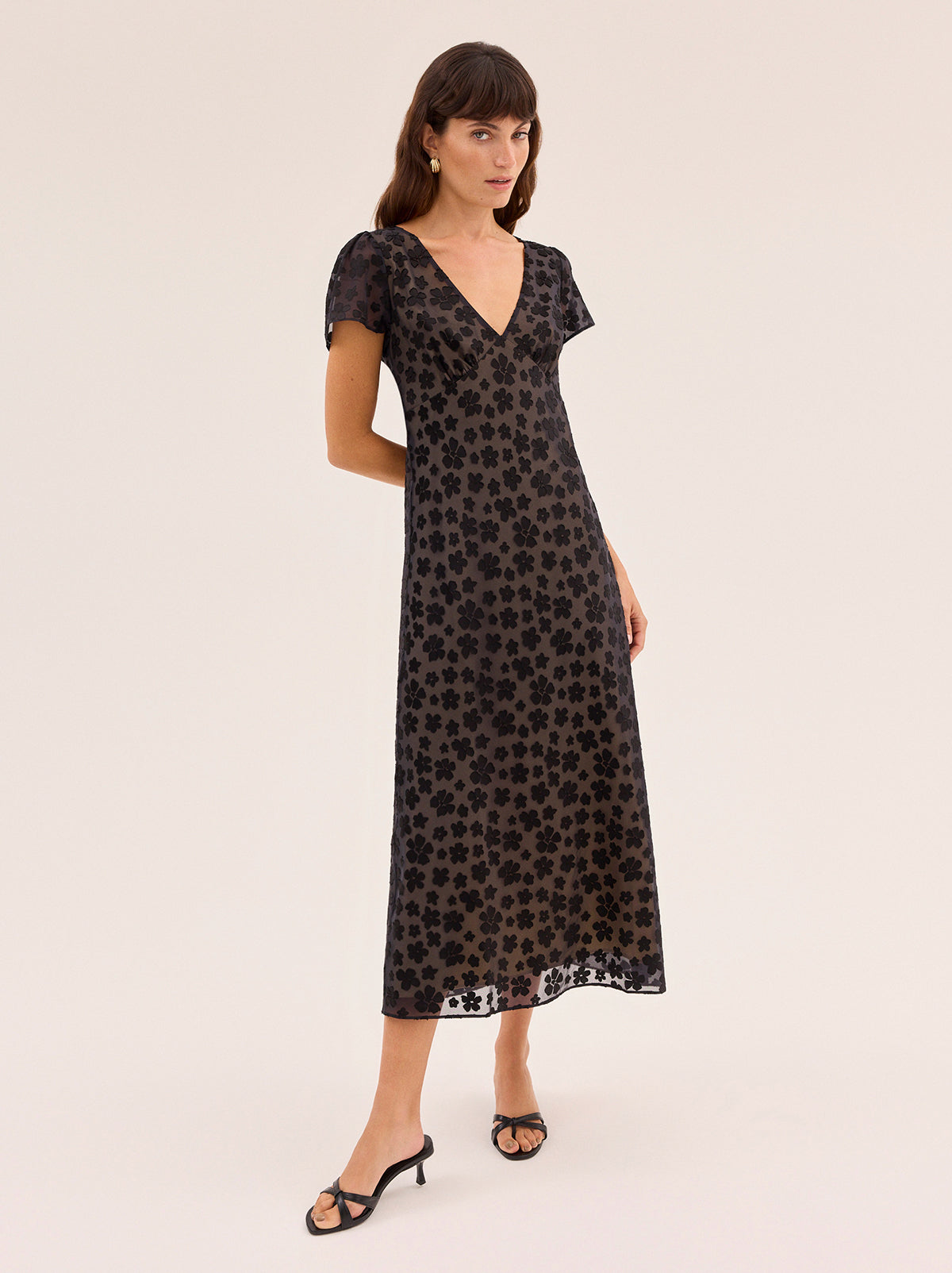 Talia Black Floral Dress