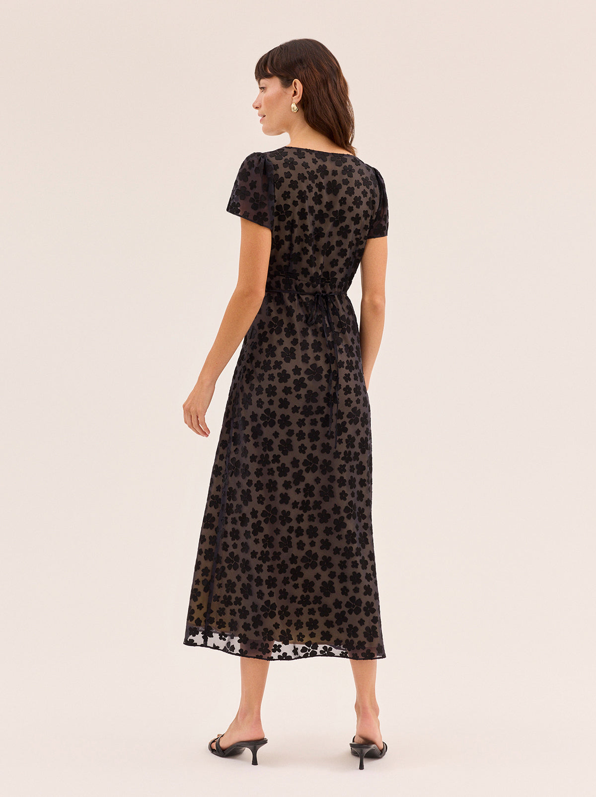 Talia Black Floral Dress