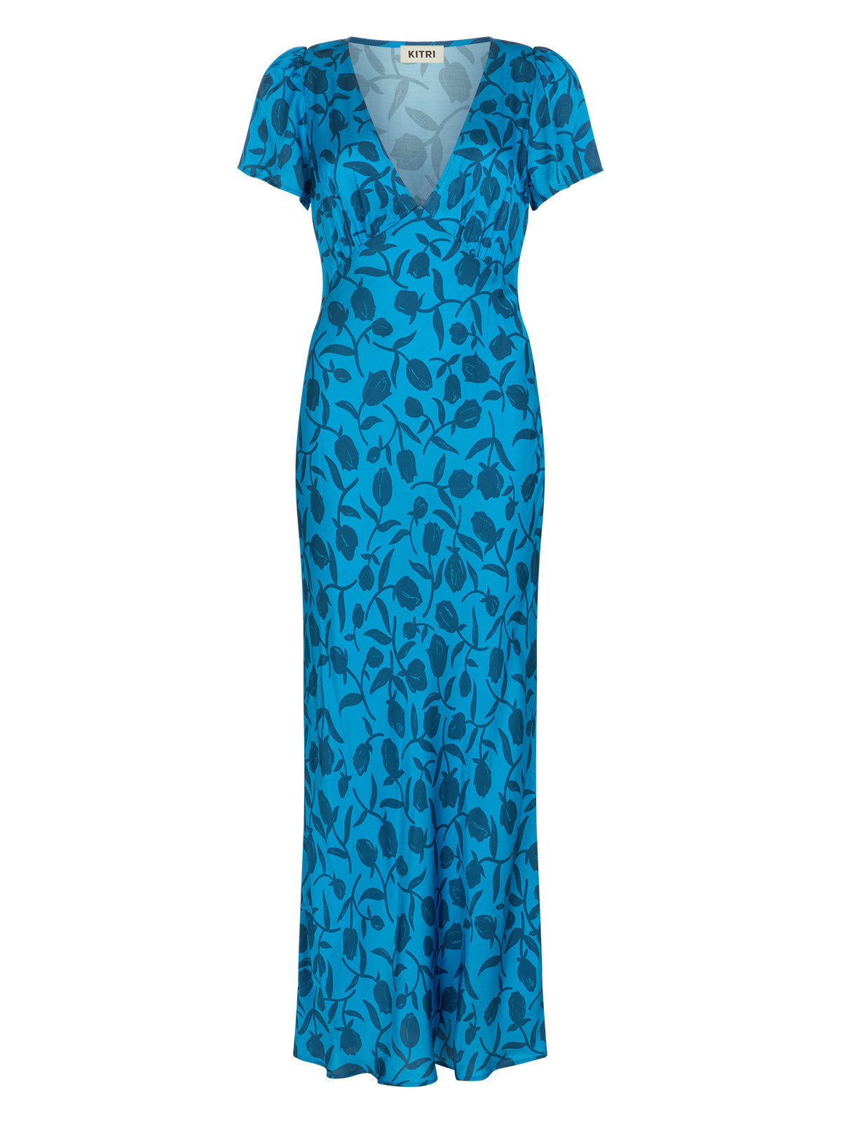 Talia Blue Tulip Print Dress