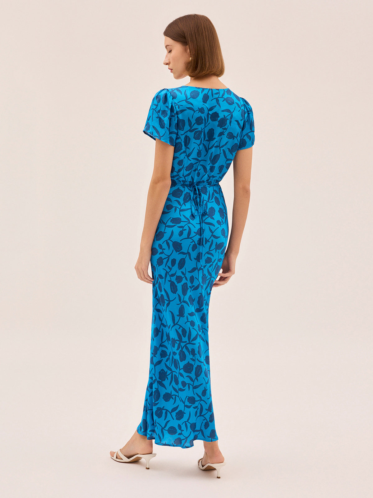 Talia Blue Tulip Print Dress