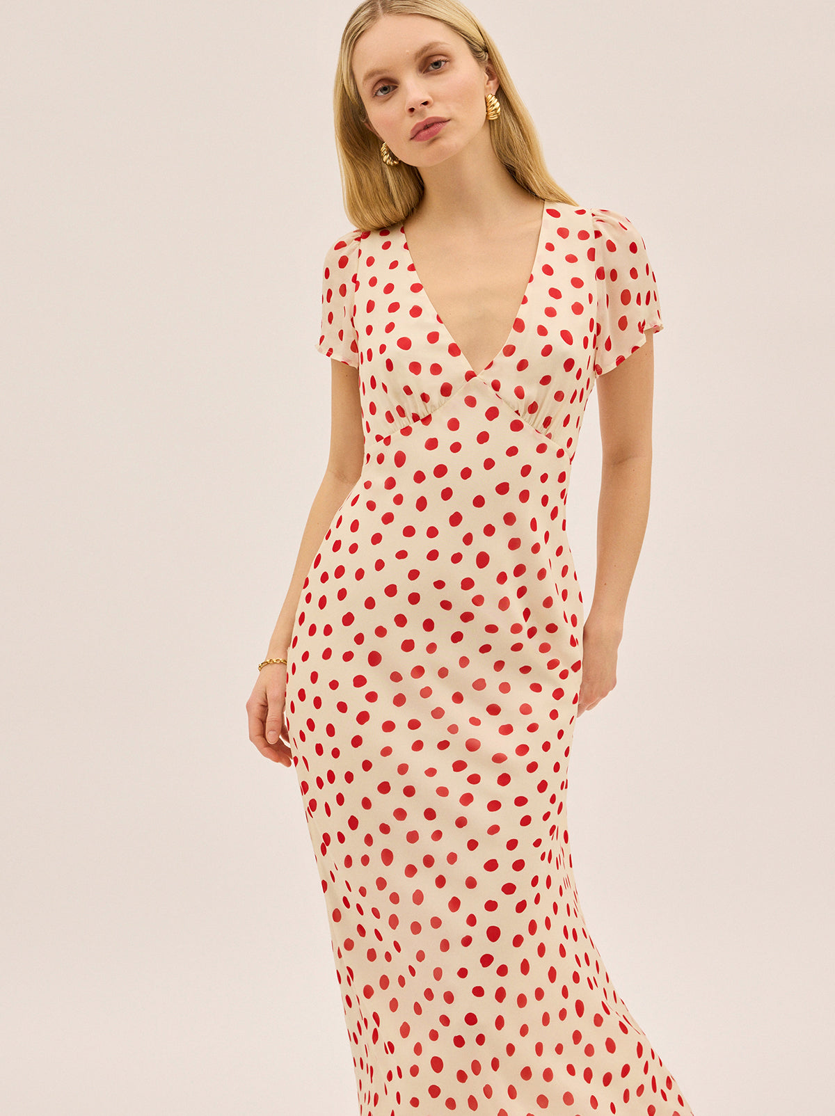 Talia Red Polka Dot Dress