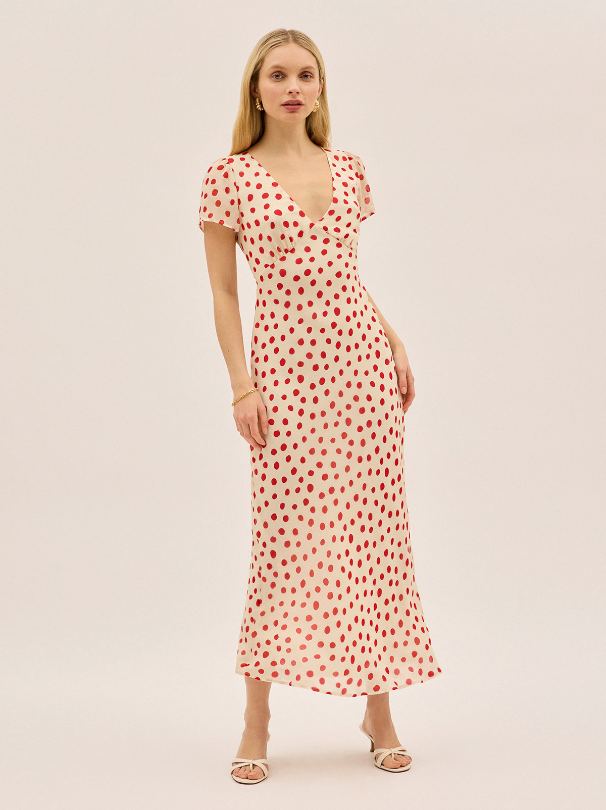 Talia Red Polka Dot Dress