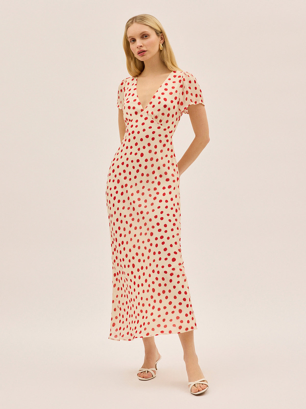 Talia Red Polka Dot Dress