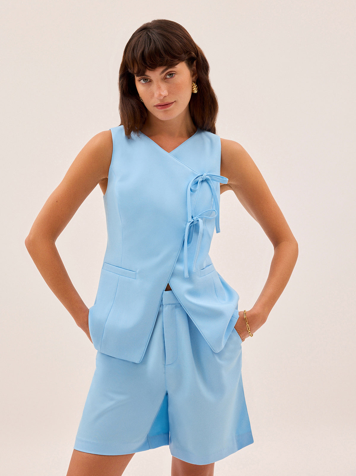 Tamsin Blue Tailored Shorts