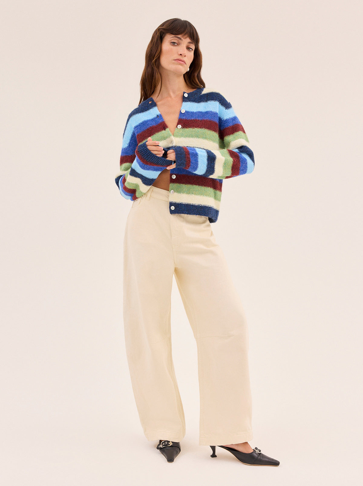 Terri Multi Striped Knit Cardigan