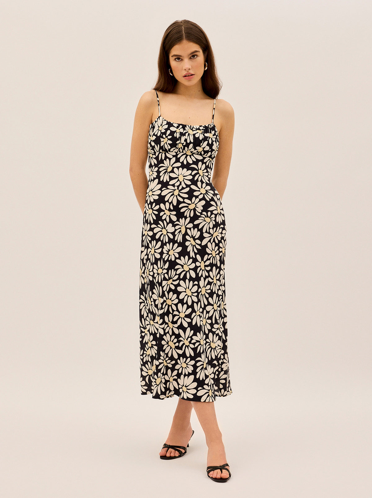 Velma Daisy Print Midi Dress