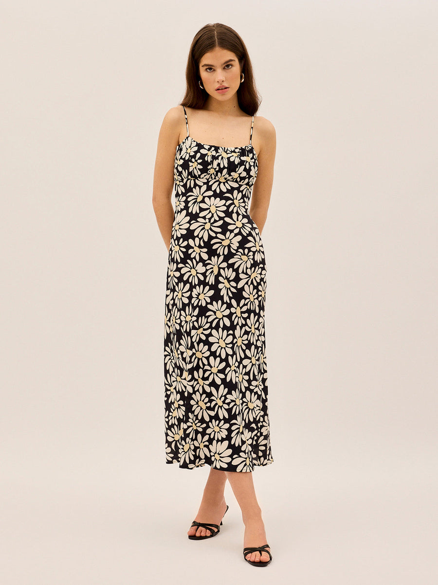 Velma Daisy Print Midi Dress